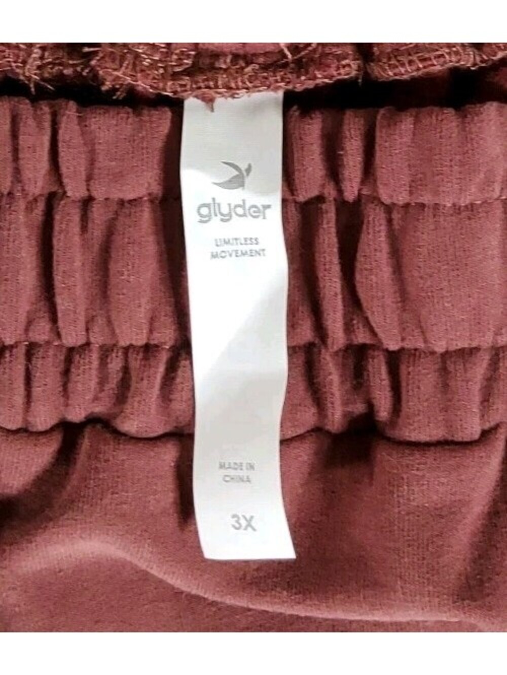 Glyder Vtg Oversized Jogger Pants Women's 3x Cabernet New With Tag $84 Retail - Picture 8 of 10